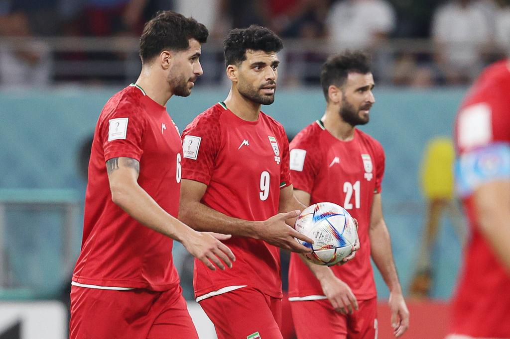 Mehdi Taremi (middle) scored two goals to make the result a bit more respectable.