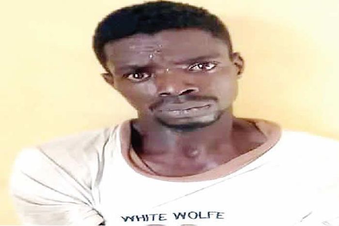 The suspect, Ridwan Lukman [Punch]