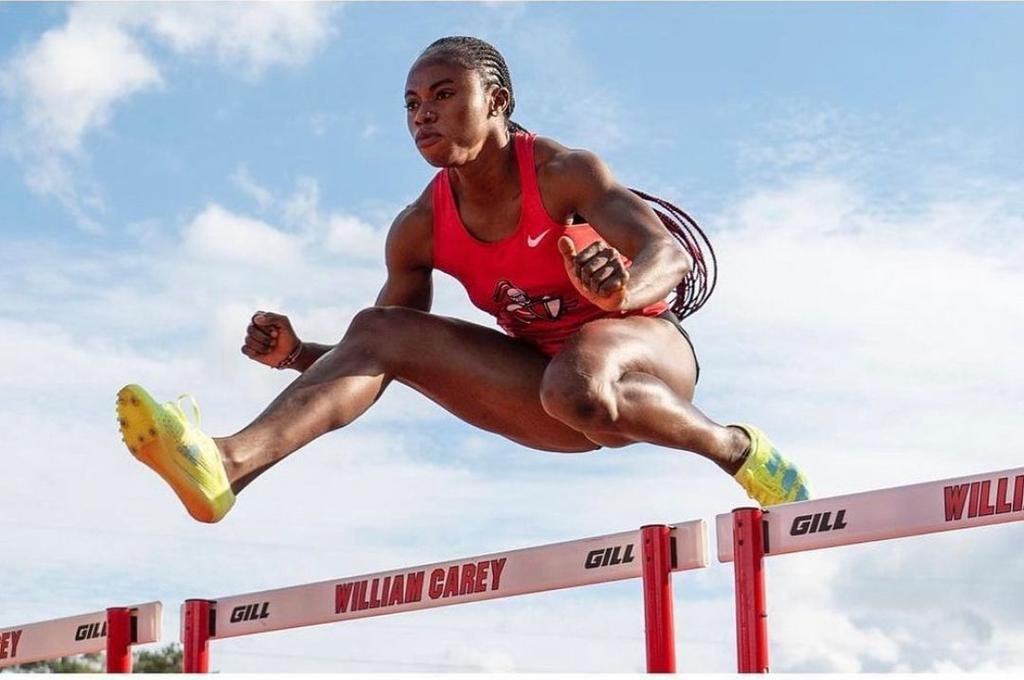 Joy Abu's traditional event is the Hurdles