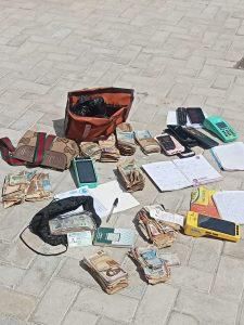 Some of the items recovered from the suspects.