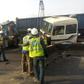 Trucks crash shuts down traffic on Lagos-Ibadan expressway...Crash scene (15/01/2020). [NAN]