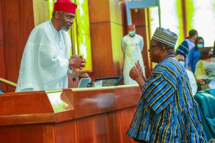 Alban Bagbin, Speaker Parliament of Ghana and his Nigerian counterpart, Femi Gbajabiamila. [The Accord]