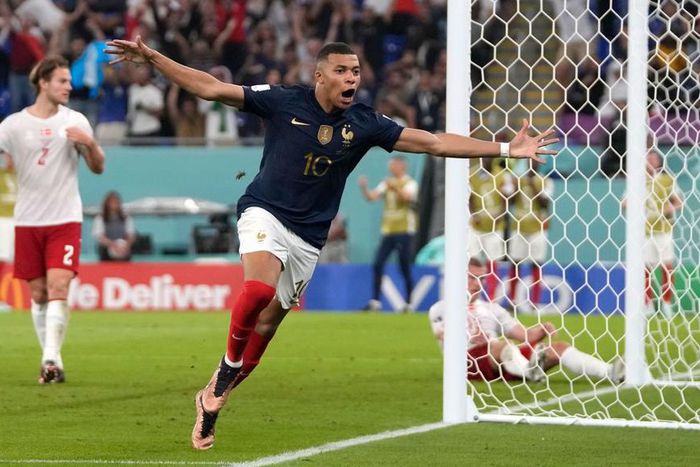 Kylian Mbappe has now score nine goals at the World Cup.