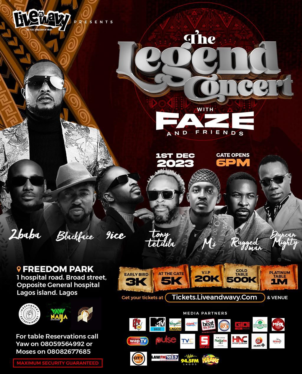 Nigerian music icon Faze headlines Live & Wavy: The Legend Concert