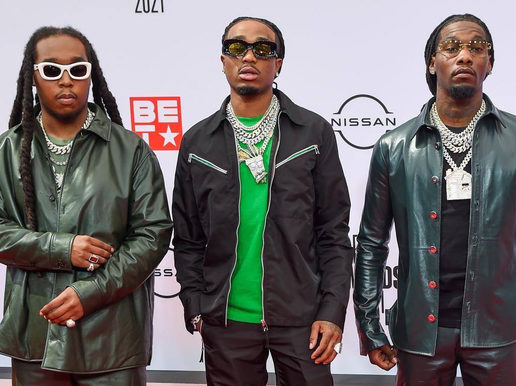 Takeoff, Quavo, and Offset of Migos.Aaron J. Thornton / Getty Images
