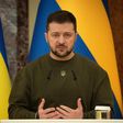 Ukrainian President Volodymyr Zelenskyy at a news conference in Kyiv, Ukraine, on February 15, 2023.Efrem Lukatsky/AP Photo