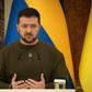 Ukrainian President Volodymyr Zelenskyy at a news conference in Kyiv, Ukraine, on February 15, 2023.Efrem Lukatsky/AP Photo