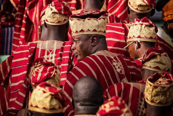 Yoruba men at the Ojude Oba festival [Twitter]