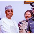 Ex-IGP Usman Baba (L) congratulates IGP Kayode Egbetokun (R) after the latter’s decoration by Vice President Kashim Shettima at State House in Abuja on Tuesday, June 20, 2023 [Channels]