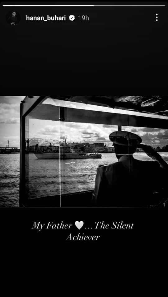 Hanan hails her father as a 'silent achiever' [Instagram]