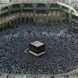 Muslim pilgrims gather in August 2019 around the Kaaba, Islam's holiest shrine, at the Grand Mosque in Saudi Arabia's holy city of Mecca prior to the start of last year's hajj pilgrimage