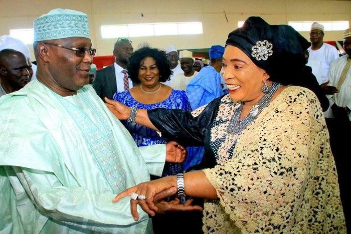 Former vice president, Atiku Abubakar, with his wife Amina Titi