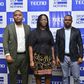 L-R: Chinma Banksharon-Nwaneri, Senior Marketing Manager, TECNO Nigeria; Thompson Ani, Marketing Manager; and Damilare Omotimehin, Marketing Supervisor during the TECNO media parley in Lagos on July 4, 2023
