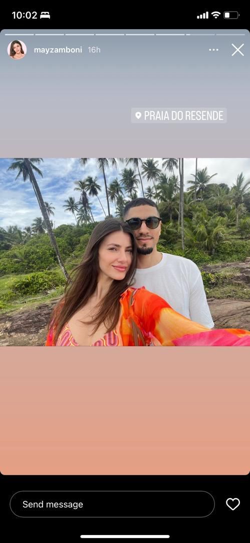 Leon Balogun and girlfriend Mayara Zamboni share photos from their baecation