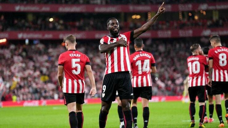 Inaki Williams celebrates his goal against Chukwueze's Villarreal