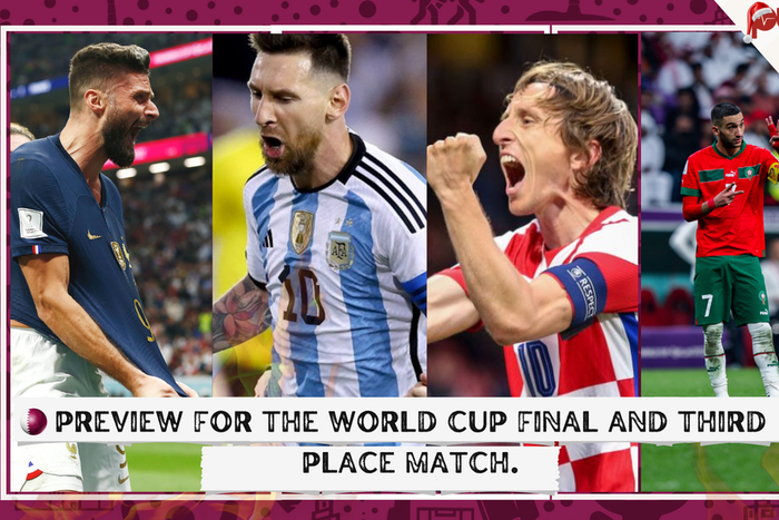Preview for the World Cup final and third place match.