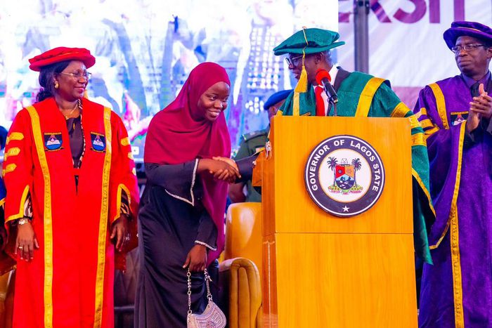 Aminat Yusuf has become the first undergraduate in 40 years to achieve a perfect Cumulative Grade Point Average (CGPA) of 5.0 [Twitter/Sanwo-Olu]