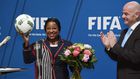 Fatma Samba Diouf Samoura and Gianni Infantino