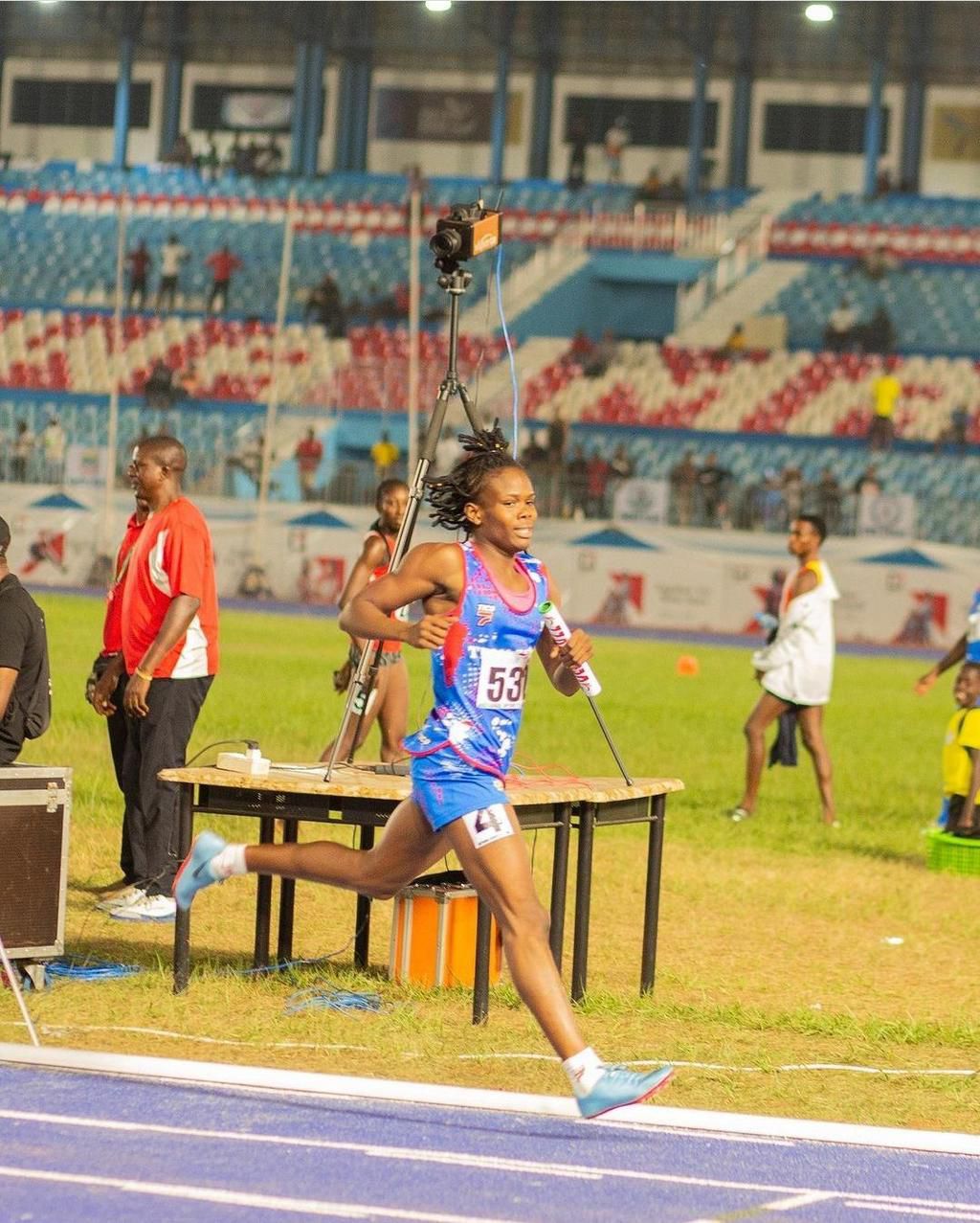 Faith Okwose won double Silver medals in the 100m & 200m sprints at the National Sports Festival