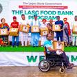 Governor of Lagos State, Mr Babajide Sanwo-Olu, flags off distribution of food items for 500,000 vulnerable households in the state, on Sunday at Lagos House, Alausa. (NAN/PHOTO)