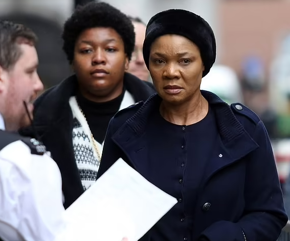 s Beatrice Ekweremadu (front) and Sonia Ekweremadu (behind) at the Old Bailey. (Daily Mail)