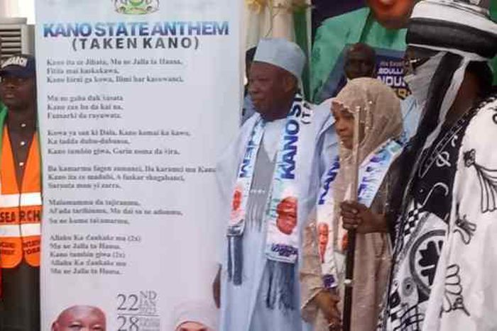 Ganduje unveils Kano State Anthem.