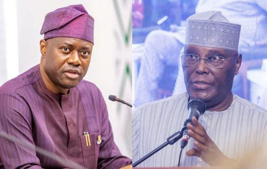 Gov Seyi Makinde of Oyo State and Atiku Abubakar. [Punch]