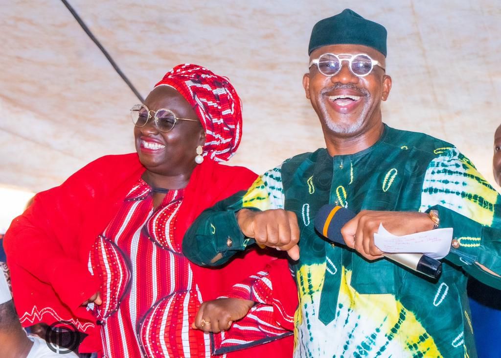 Ogun State Governor, Dapo Abiodun and his Deputy, Naimot Salako-Oyedele. [Twitter:@davidlamide]