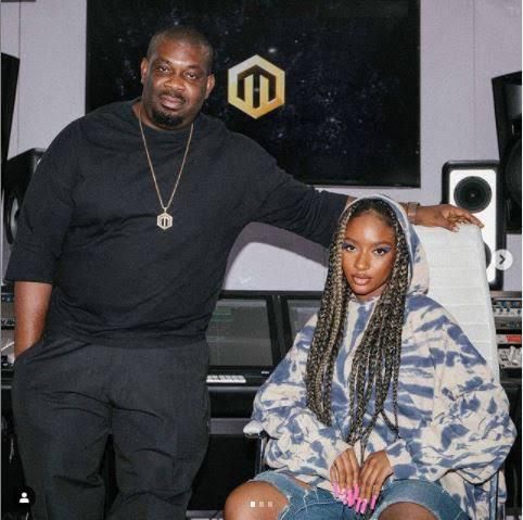 Ayra starr and her manger/ record producer Don Jazzy
