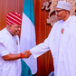 Osun State Governor, Ademola Adeleke meets President Muhammadu Buhari. [Facebook | Buhari Sallau]