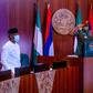 Ministries make presentations as President Muhammadu Buhari presides over virtual Federal Executive Council meeting with Vice President, Yemi Osinbajo in attendance. [Twitter/@BashirAhmaad]