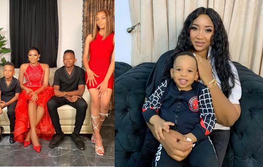Yul Edochie extends season greeting from his two families