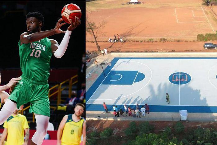 Chimezie Metu builds a new basketball court in his hometown of Nnewi.