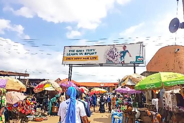 The popular Mandate Market in Ilorin, Kwara State.