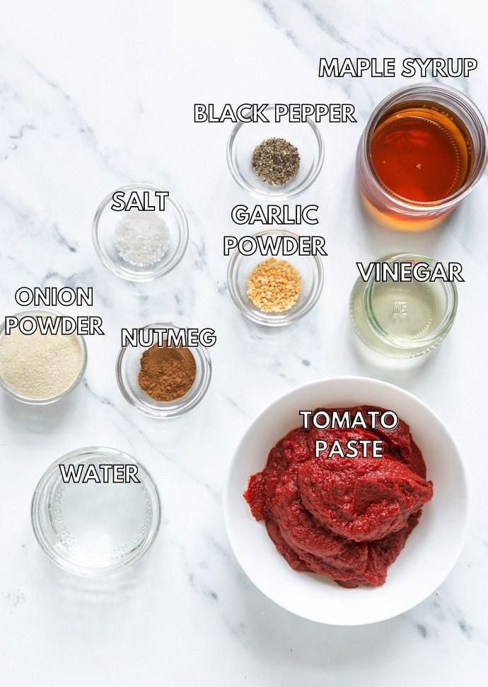 The ingredients needed to make ketchup [ThePeteitecook]