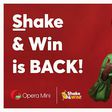 Browse the web with Opera's 'Shake and Win" campaign and get 100,000 prizes