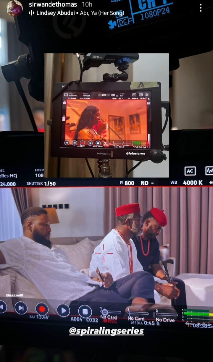 Cuts from the ongoing set of 'Spraling' [Instagram/sirthomaswande]