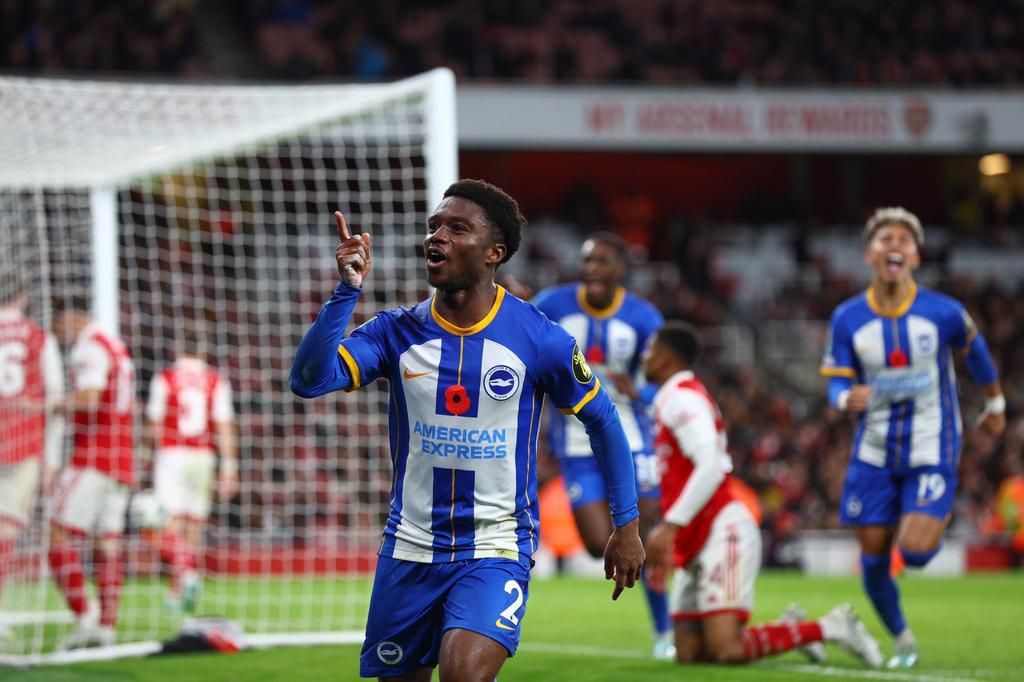 Brighton defeated Arsenal 3-1 in the Carabao Cup