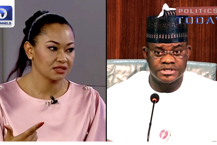 Natasha Akpoti-Uduaghan has accused Yahaya Bello of plooting to kill her. [Channels TV]
