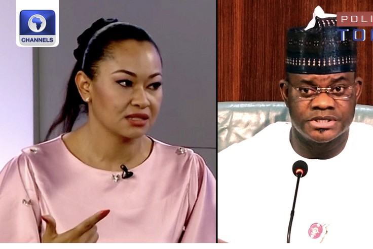 Natasha Akpoti-Uduaghan has accused Yahaya Bello of plooting to kill her. [Channels TV]