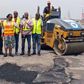 Federal Controller of Works in Lagos, Mrs Olukorede Kesha (middle) during an on-the-spot assessment of repairs on the Third Mainland Bridge on Sunday in Lagos. [NAN]