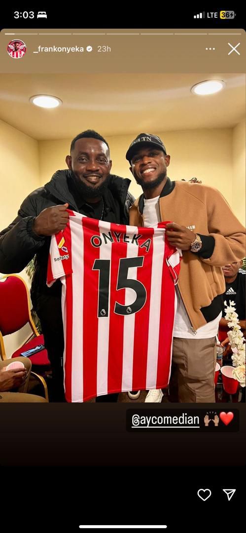 Frank Onyeka and AY