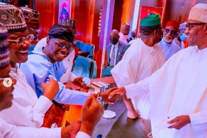 APC Governors meet President Muhammadu Buhari (Punch)