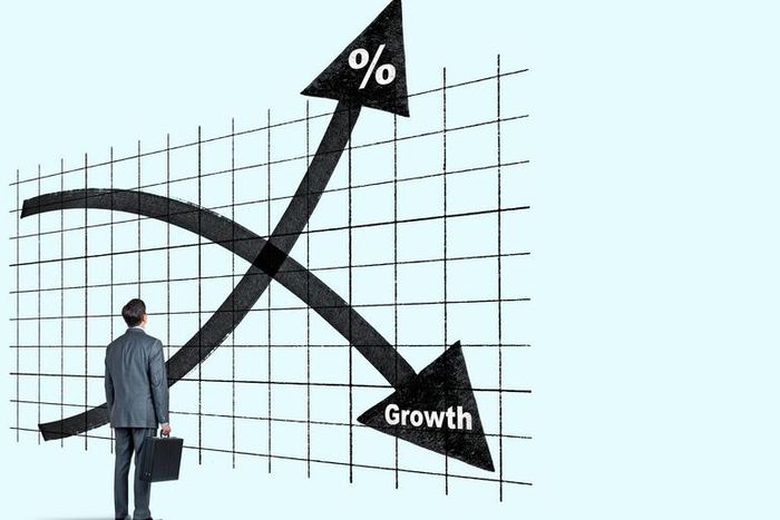 Decreasing growth and increasing inflation.