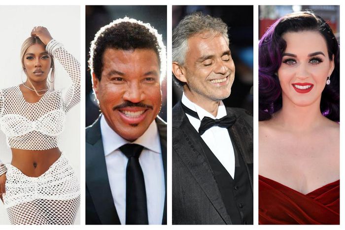 Tiwa Savage, Lionel Richie, Andrea Bocelli, Katy Perry