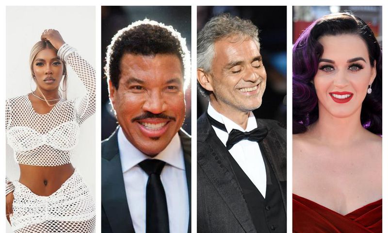 Tiwa Savage, Lionel Richie, Andrea Bocelli, Katy Perry