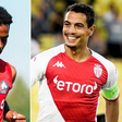 Angel Gomes of Lille OSC (L) and Wissam Ben Yedder of AS Monaco (R)