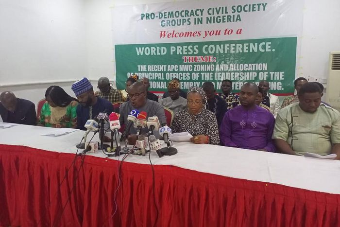 Pro-democracy civil society organisations during their conference in Abuja on Wednesday, May 10, 2023. [Pulse]