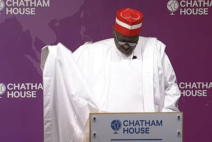 NNPP Presidential candidate, Rabiu Musa Kwankwaso speaks at Chatham House.