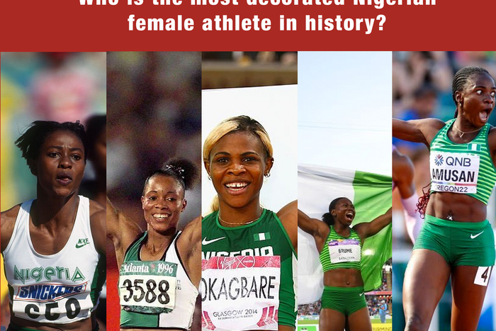 Who is the most decorated Nigerian female athlete in history